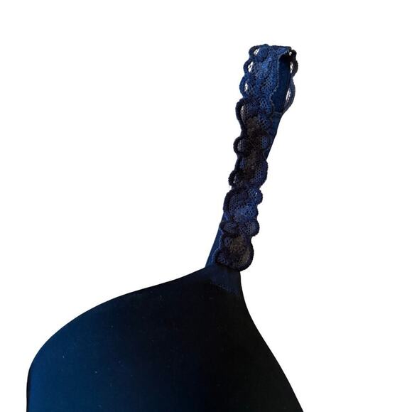 Natori Black Bra Size 34D Lightly Lined Lace Strap Underwire 792B2 - Picture 5 of 9